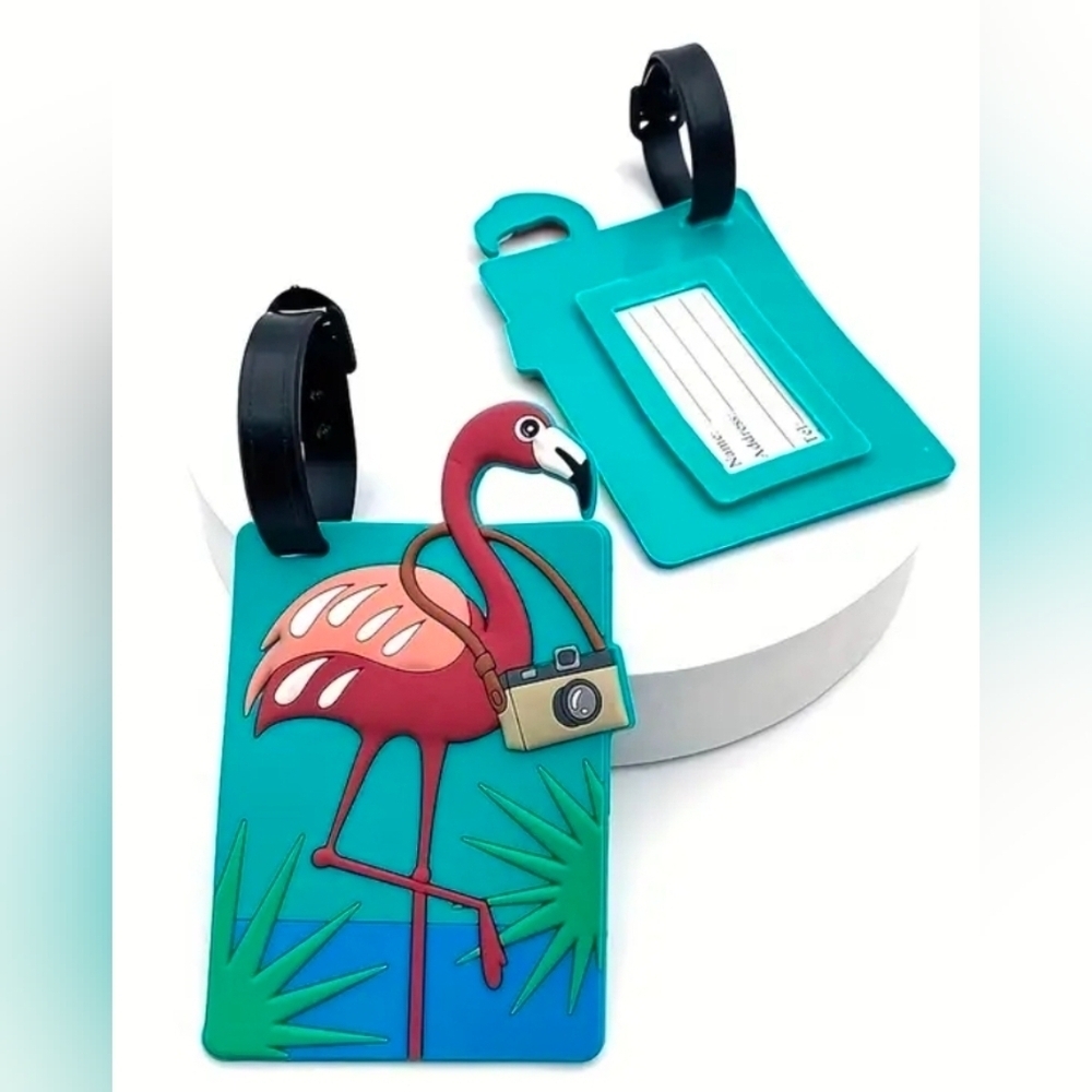Flamingo Luggage Tags, 2 Count. New - Picture 4 of 4